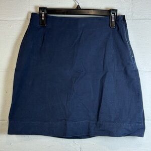 Everlane Woman’s Casual Navy Blue A-Line Short High-Waisted Mini Skirt Size 10